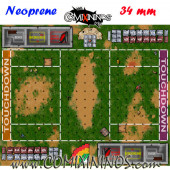 BB7 Sevens Basic Neoprene Mousepad Pitch of 34 mm Squares WITH Dugouts - Comixininos