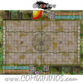 29 mm Lustria Jungle Plastic Gaming Mat with Crossed Dugouts - Comixininos