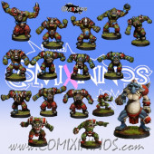 Orcs - Complete Brutos Orc Team of 16 Players with Troll LAST UNIT - Rolljordan