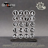 Set of 20 Metal Numbers for Bases or Miniatures - Meiko Miniatures